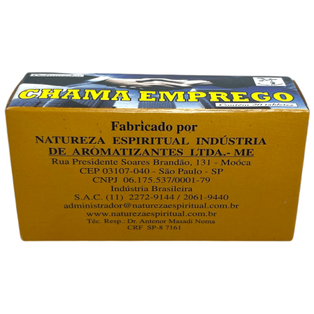 Defumador Espiritual Atrae Trabajo Naturaleza Espiritual Chama Emprego - Hecho en Brasil - 20 tabletas