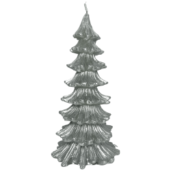 Vela en forma de Árbol de Navidad Plateada...