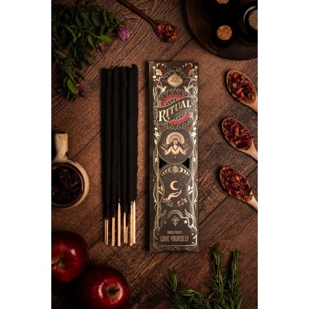 Heilige Mutter Selbstliebe-Ritual Weihrauch Orientalische Gewürze und Blumen - 6 dicke Stäbchen von ca. 1h Dauer