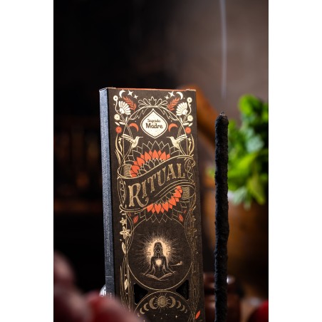 Glow Ritual Incense Shine Holy Mother Lotus Flower White - 6 أعواد سميكة لمدة 1 ساعة تقريبا