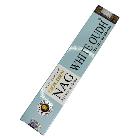 Vit Oudh rökelse GOLDEN NAG vit Oudh vijayshree doft - 1 förpackning med 15gr.