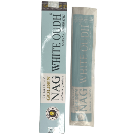Vit Oudh rökelse GOLDEN NAG vit Oudh vijayshree doft - 1 förpackning med 15gr.