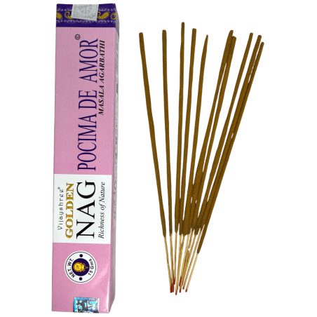 Love Potion Tămâie GOLDEN NAG Love Potion Vijayshree Parfum - 1 Pachet de 15gr.