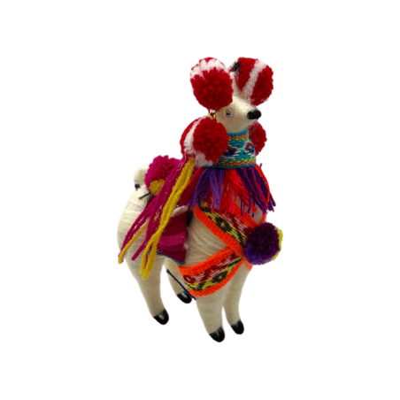 Flacăra Abundenței - Animalul Sacru al Incașilor - Abundență, Prosperitate, Conexiune Spirituală - 15x8cm