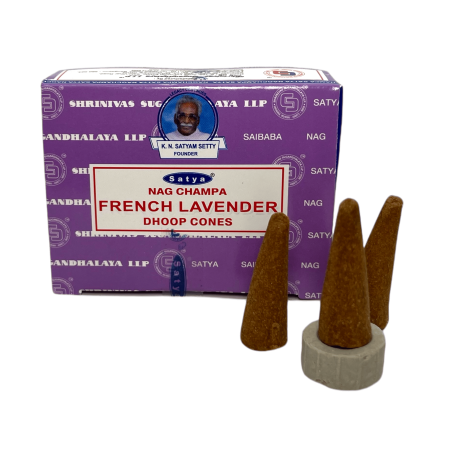 Cons Lavanda Francesa Satya French Lavender - Caixeta de 12 cons d'incís