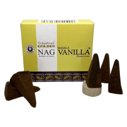 Vijayshree Golden Nag Vanilla Cones - Låda med...