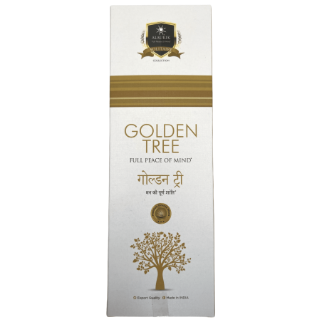 Encens Alaukik Golden Tree - Grand Pack 90gr - 55-65 bâtonnets - Fabriqué en Inde