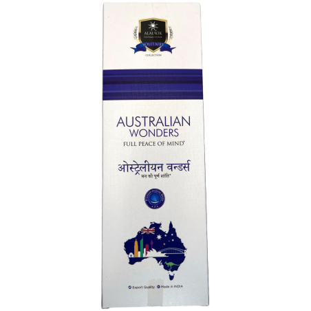 Alaukik Australian Wonders Räucherstäbchen - Große Packung 90gr - 55-65 Stäbchen - Hergestellt in Indien