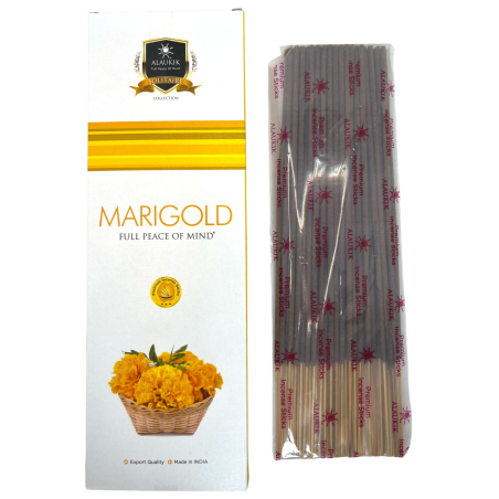 Alaukik Calendula Incendula Calendula - Confezione Grande 90gr - 55-65 bastoncini - Made in India