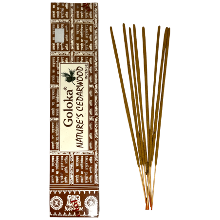 Incienso Cedro Natural GOLOKA Nature's Cedarwood - 1 caixeta de 15gr.