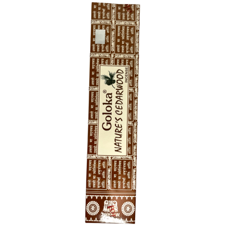 Natural Cedar Incense GOLOKA Nature's Cedarwood - 1 pack of 15gr.