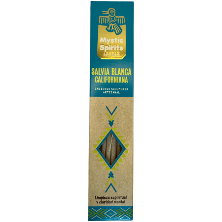البخور Sahumerio Califiana White Sage Mystic Spirits التطهير الروحي والوضوح العقلي - 8 أعواد حرفية