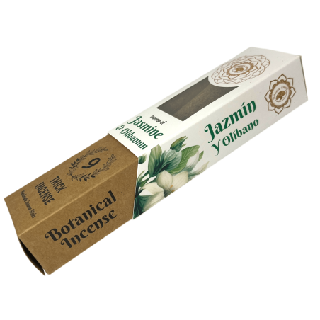 Green Tree Botanical Räucherstäbchen Jasmin & Weihrauch - 9 dicke Craft Kräuterstäbchen