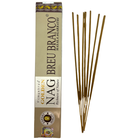 Breu Witte Wierook GOLDEN NAG Amazon Resin Vijayshree Geur - 1 Pakje van 15gr.