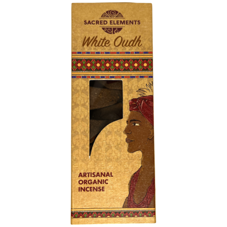 Cônes d’encens Oudh Sacred Elements Blanc HEM - Boîte de 10 grands cônes d’encens artisanaux