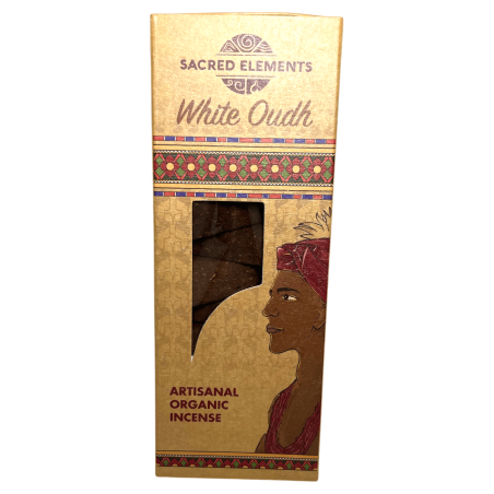 Cônes d’encens Oudh Sacred Elements Blanc HEM - Boîte de 10 grands cônes d’encens artisanaux