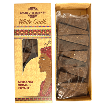Cones de Incenso White Oudh Sacred Elements HEM - Caixa com 10 grandes cones de incenso artesanal