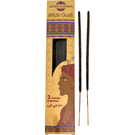 Incenso White Oudh ELEMENTOS SAGRADOS White Oudh HEM - 8 barras orgânicas artesanais