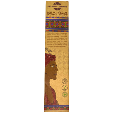 Weißes Oudh Räucherstäbchen SACRED ELEMENTS Weißes Oudh HEM - 8 handwerklich hergestellte Bio-Riegel