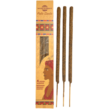 Encens du Jardin Palo Santo ÉLÉMENTS SACRÉS HEM Encens Bio - 3 barres artisanales extra larges de 40cm - durée 4h