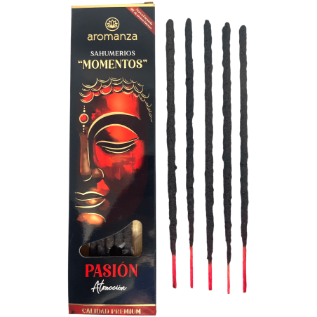 Sahumerio Moments Passion Attraction Kadzidło Aromanza Argentyna - 5 grubych ręcznie robionych patyczków