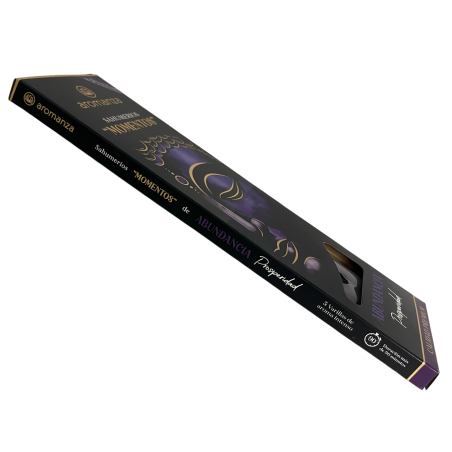 Sahumerio Moments Abundance Prosperity Incense Aromanza Argentina - 5 أعواد حرفية سميكة