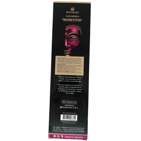 Sahumerio Moments Good Wave Positive Force Incense Aromanza Argentina - 5本の太い職人技のスティック
