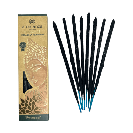 Encens tibétain Yagra de l’Abondance Encens de la Prospérité Aromanza Argentine - Encens fait à la main 8 bâtonnets extra épais