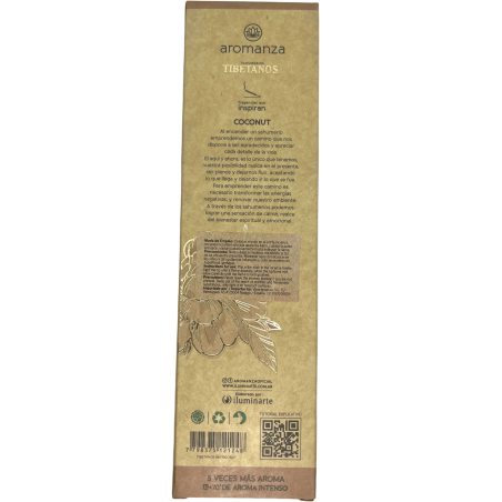 Tibetan Incense Coco Interior Peace Incense Aromanza Argentina - Handmade incense 8 extra thick sticks