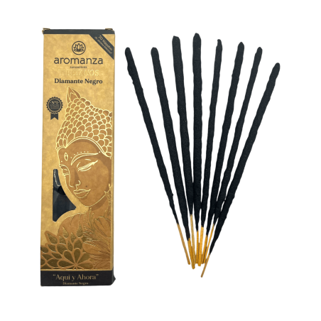 Incenso Tibetano Diamante Nero Qui e Ora Incenso Aromanza Argentina - Incenso fatto a mano 8 bastoncini extra spessi