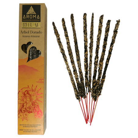 Golden Tree Ritual Incense AROMA Artisan Incense - 20 gram box with inspiring message