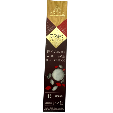 Incense AROMA Trio Palo Santo, White Sage and Dragon's Blood - Trio Series 1 pack 15gr.
