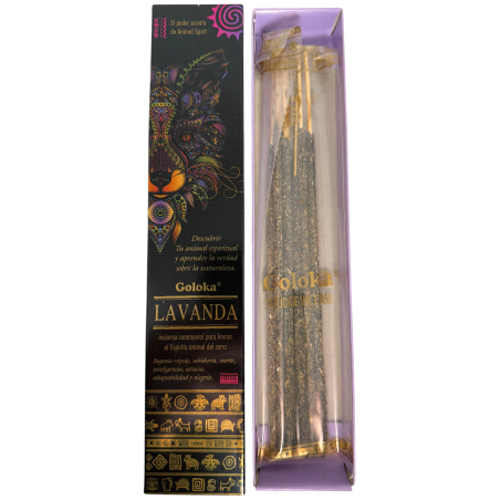 Animal Spirits Lavender Fox Incense Goloka Incense - Pack of 8 organic incense sticks