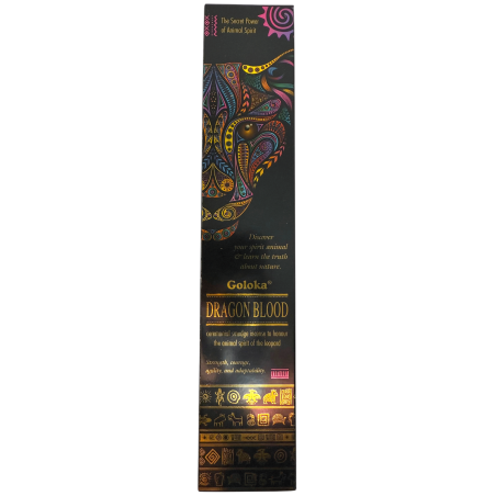 Animal Spirits Räucherstäbchen Drache Blutleopard Räucherstäbchen Goloka - Packung mit 8 Bio Räucherstäbchen