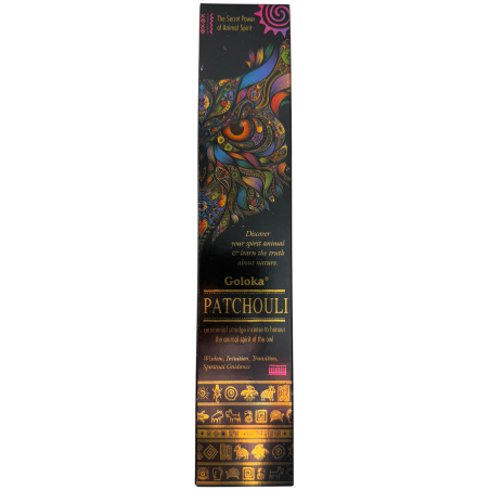 Animal Spirits Patchouli Eule Räucherstäbchen Goloka Räucherstäbchen - Packung mit 8 Bio Räucherstäbchen