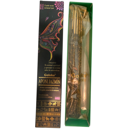 Animal Spirits Aponi Jasmine Butterfly Incense Goloka Incense - عبوة من 8 أعواد بخور عضوية