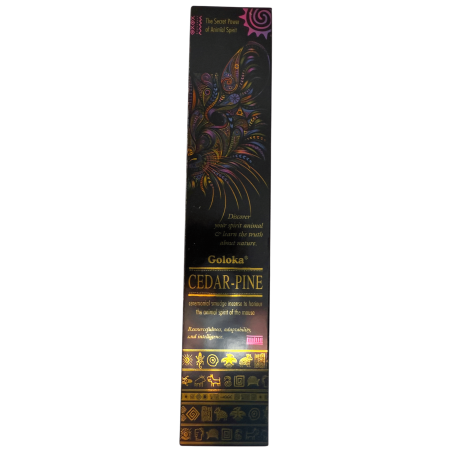 Tămâie Cedru Pin Tămâie Goloka - Pachet de 8 bețișoare de tămâie organică