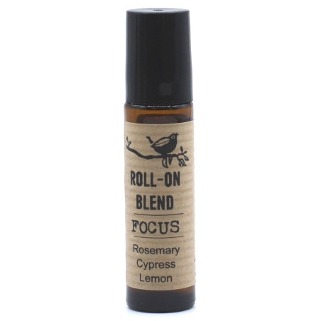Roll-on-Mischung aus ätherischen Ölen Focus Rosmarin, Zypresse und Zitrone mit Vitamin E - 10ml.