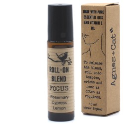 Mistura Roll-on de Óleos Essenciais Focus Alecrim, Cipreste e Limão com vitamina E - 10ml.