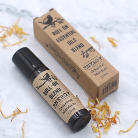 Roll-on etherische olie mix energie grapefruit, mandarijn en limoen met vitamine E - 10ml.
