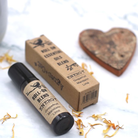Roll-on etherische olie mix energie grapefruit, mandarijn en limoen met vitamine E - 10ml.