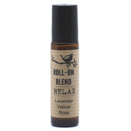 Roll-on Essential Oil Blend Relaxation Lavender, Vetiver and Rose with vitamin E - 10ml.