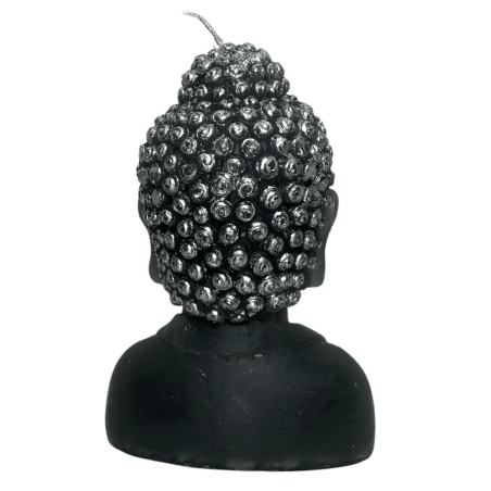 Vela cinzenta em forma de Buda - 12,5x8x6,5cm