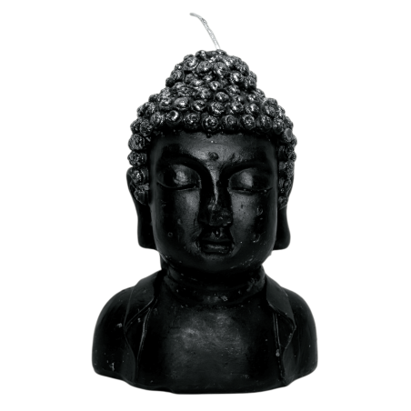 Svart Buddha-format ljus - 12,5x8x6,5cm