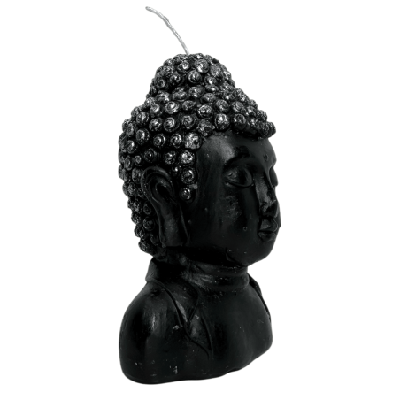 Vela en forma de Buda Negre - 12,5x8x6,5cm