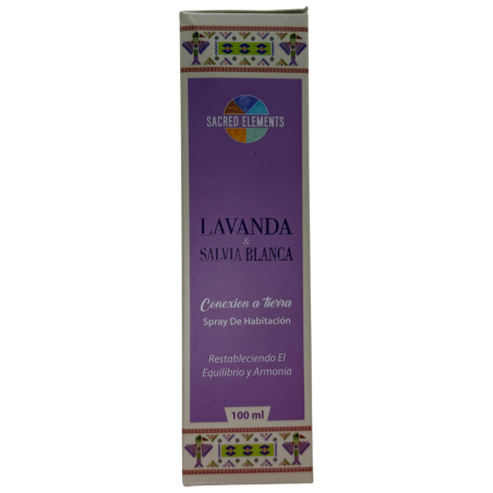Spray Fondamental Sauge Blanche et Lavande ÉLÉMENTS SACRÉS de HEM - 100ml. - Rétablir l’équilibre