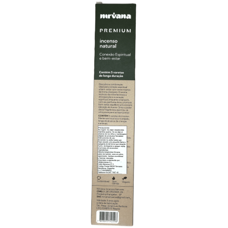 Premium Nirvana Brésil Nirvana Spiritual Connection Wellness Incencense - 5 bâtonnets épais faits à la main - Fabriqué au Brésil