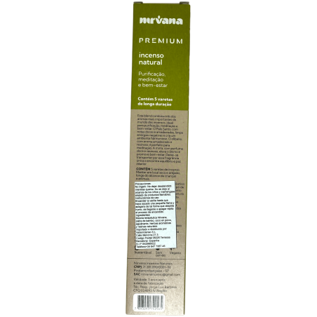 Palo Santo Encens, Encens & Myrrhe Premium Nirvana Brésil Purification - 5 bâtonnets épais faits à la main - Fabriqué au Brésil