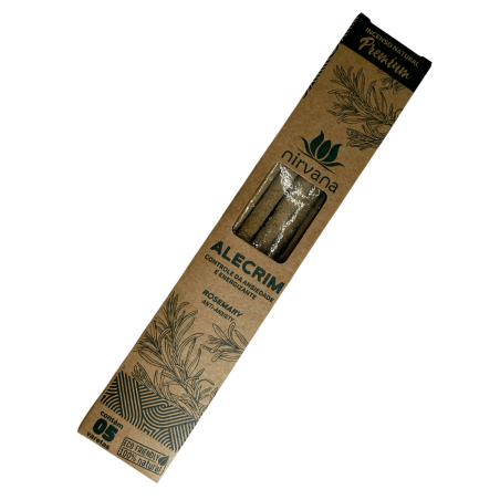 Premium Rosemary Incense Nirvana Brazil Controls Anxiety & Energizing - 5 Thick Handmade Sticks - Made in Brazil