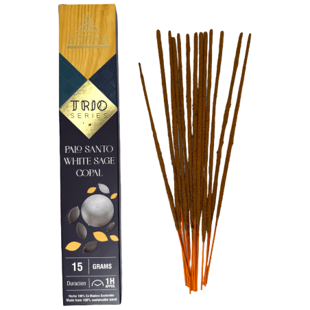 Incienso AROMA Trio Palo Santo, Salvia Blanca i Copal - Trio Series 15gr.
